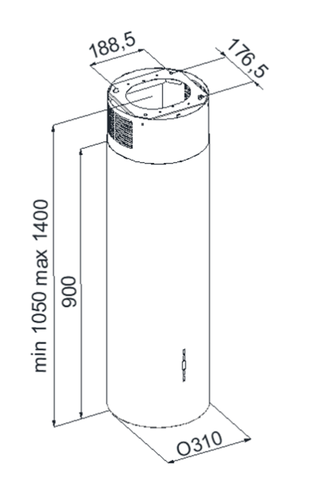 Вытяжки, Кухонная вытяжка Konigin Pasio Gold/Black Glass 31