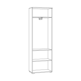 Шкаф для одежды Октава 13.338, белая шагрень, дуб золотой крафт