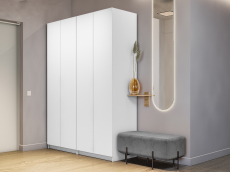 Шкафы распашные, Шкаф распашной Е1 Локер 162х52.5х220 см,с двумя комплектами полок и двумя модулями