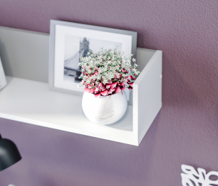 Полка Mika / Мика СБ-3285 Белый,Серый