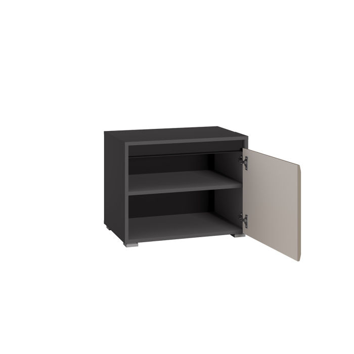 Тумбы, Тумба для обуви Сидней 16.129, антрацит, веллюто капучино