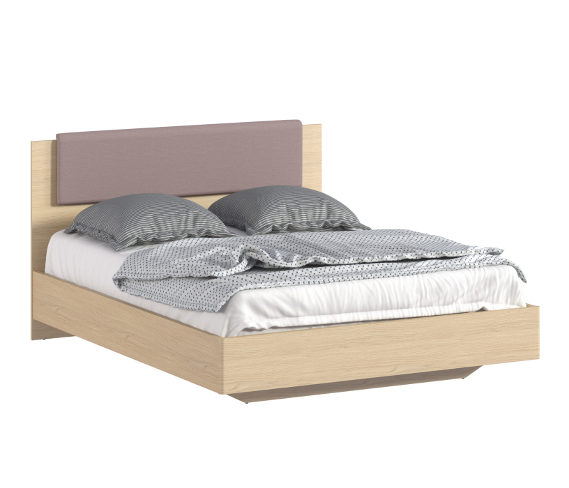 Кровати 160 см, Кровать (1600) Афина СБ-3270 Дуб Винченца,Кашемир серый