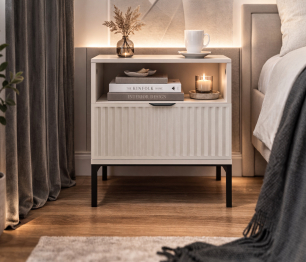 Тумба прикроватная Турин СБ-3575 Кашемир серый/МДФ Кашемир