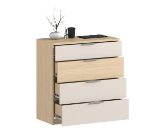 Комод Афина СБ-3324 Дуб Винченца/Дуб Винченца,Кашемир серый