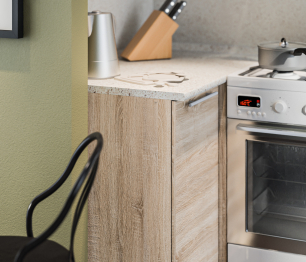 Кухня угловая Ангелина Классик Дуб Сонома 98 см