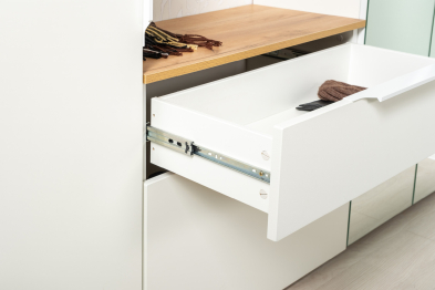 Тумба для обуви Октава 16.127, белая шагрень, дуб золотой крафт