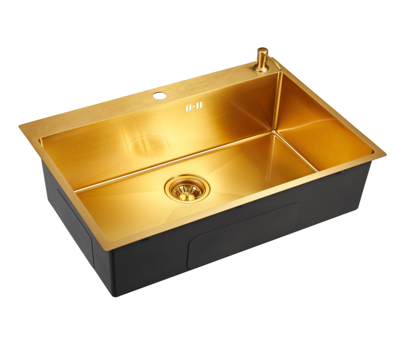 Кухонные мойки, Мойка универсального монтажа EMB-125A PVD Nano