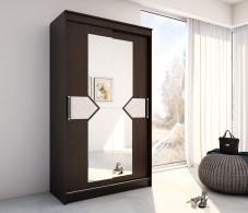 Шкафы-купе, ЛДСП Шкаф-купе НИКОЛЬ 2 Венге-Лиственница светлая