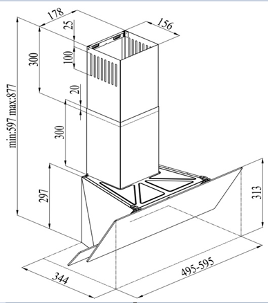 Вытяжки, Кухонная вытяжка Oriole White 60