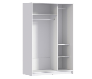 Шкаф-купе 3-х дверный Терра СБ-2610 с зеркалом Белый
