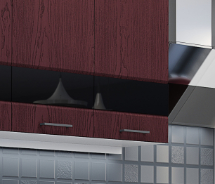 Кухня Астра 2,0 м Красное дерево патина/Дуб галиано МДФ