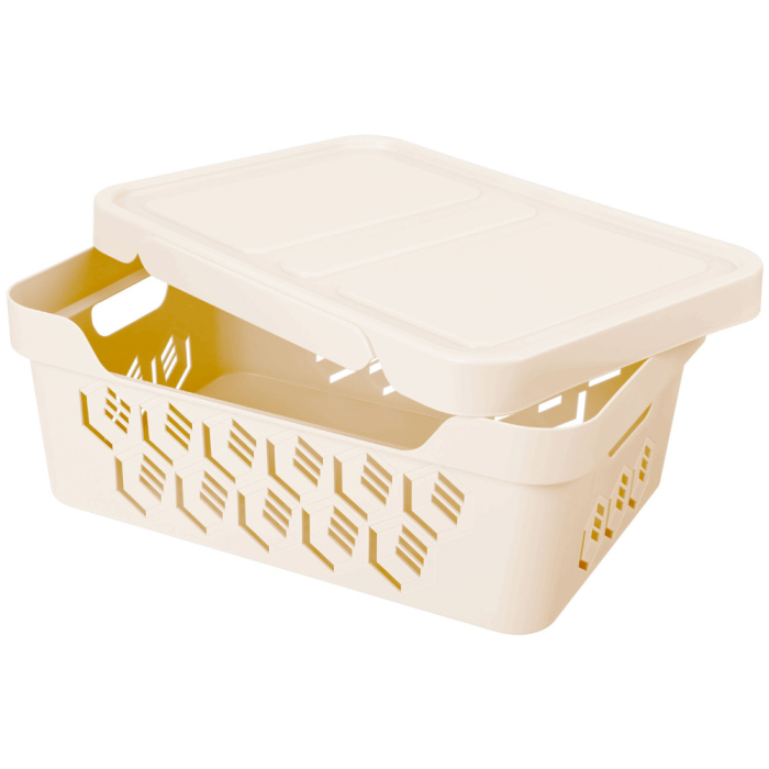 Хранение вещей, ЯЩИК С КРЫШКОЙ УНИВЕРСАЛЬНЫЙ DELUXE, 380х276х140 ММ, 12Л