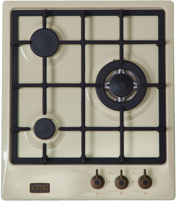 Встраиваемые варочные панели, Варочная поверхность газовая Ретро Korting HG 465 CTRB
