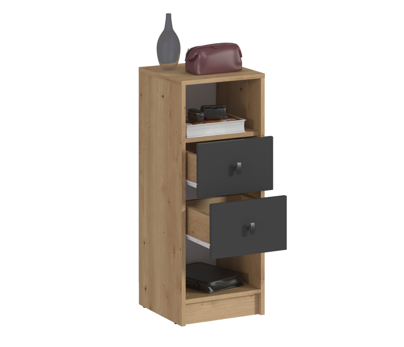 Тумбы, Тумба Сидней СБ-2585/1 Дуб дикий/Диамант серый