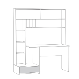 Стол письменный Лайт 03.243 Н, плэйн, дымчатый зеленый