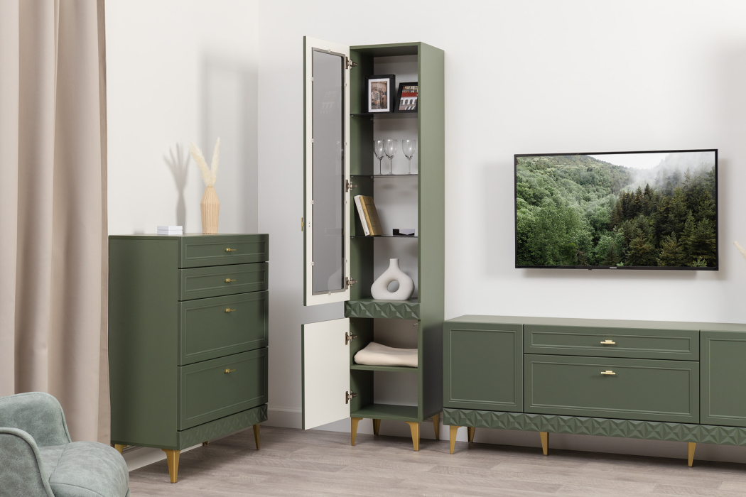 Стеклянные, Шкаф витрина Марион 16.397.01