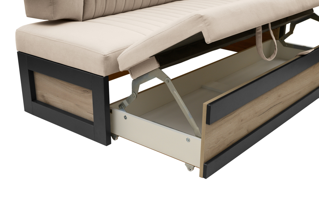 Диваны прямые кухонные, Прямой кухонный диван Парус 188 Дуб крафт серый