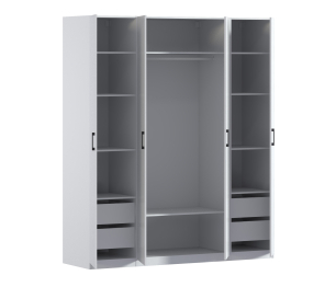 Шкаф четырехдверный Макс 2000 мм, вариант №2 (ЛДСП)