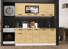 Кухонные гарнитуры, Кухня Хозяюшка 2,0 м Дуб вотан ЛДСП