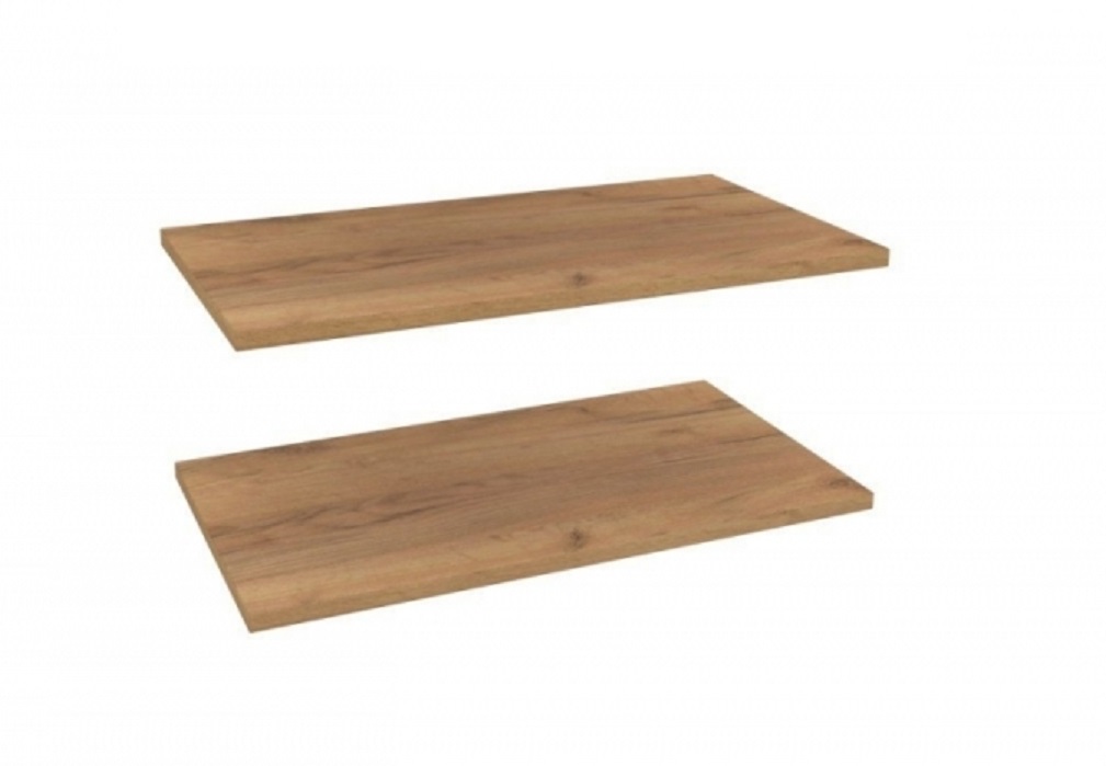 Комплектующие, Комплект полок для Шкафа АДЕЛЬ 1,6 Дуб Вотан-Белый глянец