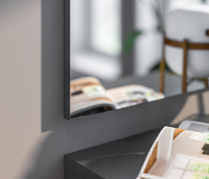 Тренд СБ-3462 Зеркало Диамант серый