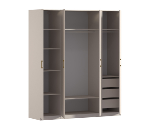 Шкаф четырехдверный Макс 2000 мм, вариант №4 (ЛДСП)