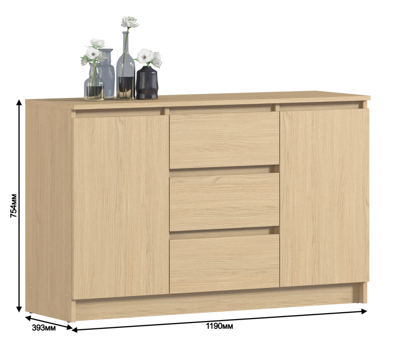 Комоды, Комод Леон СБ-3290 Дуб Винченца