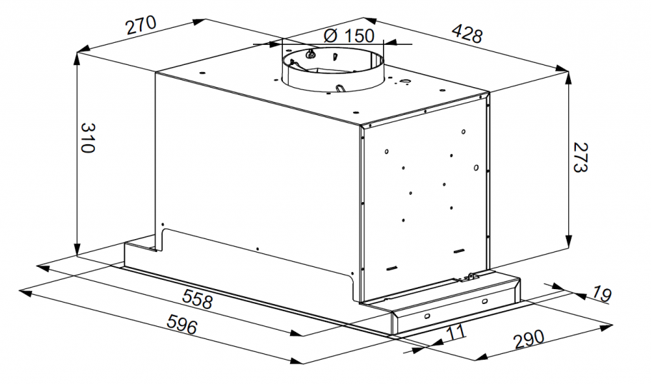 Вытяжки, Кухонная вытяжка Konigin Extra Black 60