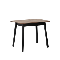 Обеденные столы, Стол раздвижной DAIKO 1Р, металл Черный, Дуб велингтон