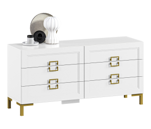 Комод Ассоль СБ-3435 Белый/МДФ Белый