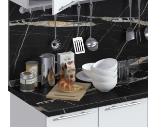 ПанельСт 6*2440*600 Черный Тунис 3074