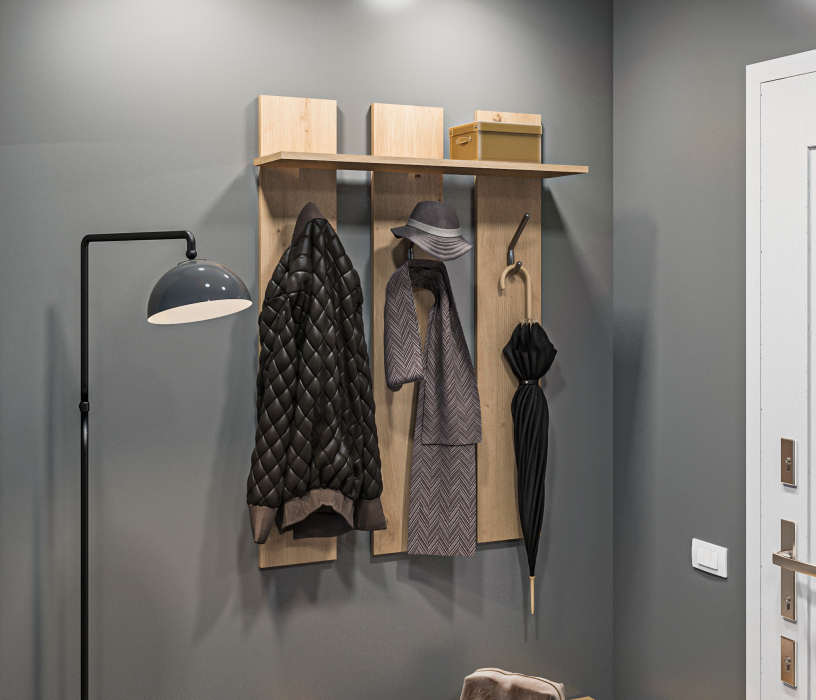 Настенные, Вешалка Сидней СБ-2580/1 Дуб дикий