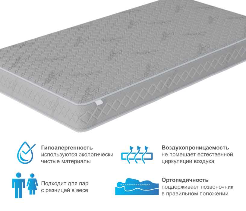 Другие размеры, Матрас Премиум Пломбир 800*1900