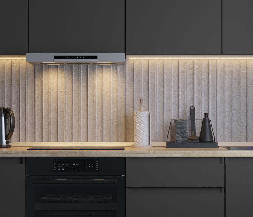 Кухонные гарнитуры, Кухонный гарнитур Леон прямой 240 см, диамант серый