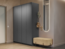 Шкафы распашные, Шкаф распашной Е1 Локер 162х52.5х220 см,с двумя комплектами полок и модулем